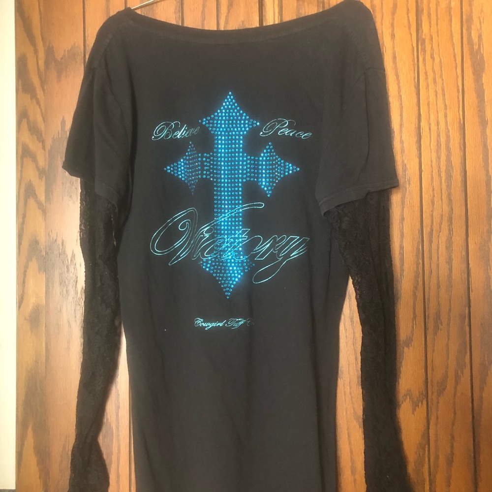 Used Large Cowgirl Tuff Longsleeve Lace